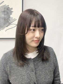 ヘアー アイス 御器所本店(HAIR ICI) 大人美人透明感カラーココアブラウンレイヤーカット