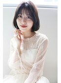 大人可愛いミニボブ