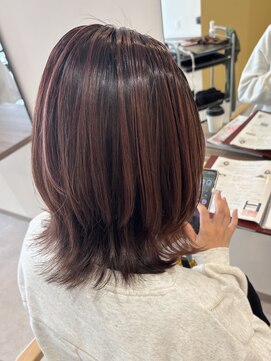 ポルカドット 豊橋店(Polkadot) ハイライト◯ピンクベージュ