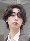 横浜西口シャドウパーマメンズマッシュウルフカットルーズパーマ