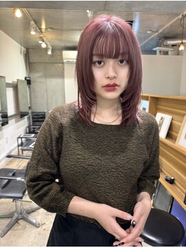 パークホワイト 代官山(PARK White) ボルドーレイヤーカットミディアムレイヤーハッシュカット