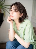 ワンカールパーマでくしゃっとニュアンスボブウルフ・・・HINATA