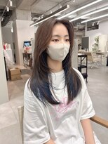 モリオフロムロンドン 大宮店(morio from London)&nbsp;【坪井】レイヤーカット×インナーネイビー