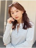 ワインレッド/ローズブラウンココアグレージュ小顔レイヤー