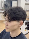 立体的束感フェザーパーマ
