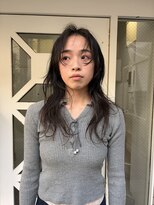 ネロ ヘアサロン ネイビー 渋谷(NERO HAIRSALON NAVY)&nbsp;【赤津美奈】ロングパーマ　前髪なし　レイヤーカット