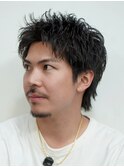 波巻きツイストスパイラルルーズパーマアクティブショート渋谷