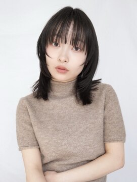 イーラー 日本橋 人形町(ealar) 前髪/ミディアムレイヤー/小顔ヘア/イメチェン/美髪/似合わせ