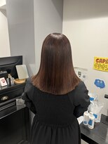 キャパ セントラル 天神 大名店(CAPA central) ブラウンカラー 切りっぱなしカット 20代
