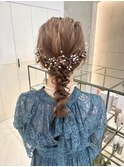 ヘアセット/ヘアアレンジ/ゆるふわヘアセット/編みおろしヘア