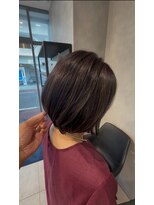 アース 春日部店(HAIR&MAKE EARTH)&nbsp;艶髪ショートボブ × ダークブラウン
