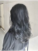 【Marl】ブルーブラックカラーの外国人風セミロング♪