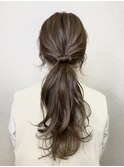 大人可愛いくすみナチュラルベージュ×ふわゆるエアリーロング