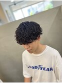 波巻きパーマ