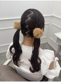 王道に可愛いをぷらす！＊編み込みツインテール＊新井