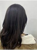 暗髪×レイヤーカット