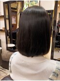 手で乾かすだけ♪落ち着いたブラウン系ボブ