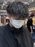 カット+波巻き+ホワイトハイライト+髪質改善トリートメント