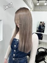 ルシア 京都四条河原町烏丸(LuciA)&nbsp;【レミー100%/54cm】シールエクステ×ミルクティカラー×カット