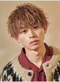 波巻きパーマツイストスパイラルパーマツーブロックメンズ