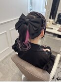 【ヘアメ】夏に相性抜群！編みカチュ×ポニーテール＊新井