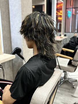 ムード カナザワ(mood kanazawa) ハイライト無造作ウルフ