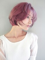 シオン(shion)&nbsp;秋色透明感カラーボブルフピンクヘアー_F0129