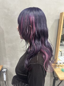 if パープル/ピンク/レイヤーカット