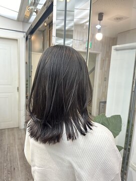 ディジョン 自由ヶ丘(Dijon) 韓国顔まわりレイヤーカットグレージュオリーブベージュブラウン