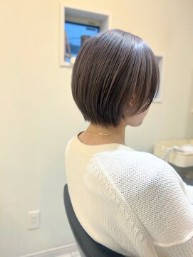 シュシュプライベートヘアサロン(Chou chou private hair salon) 丸みショートにミルクティーグレージュ