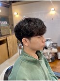 黒上シャドウパーマ学割メンズパーマ