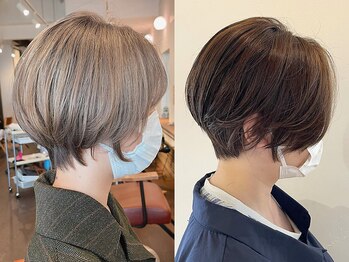 モップス 金沢文庫店(MOPS)の写真/白髪を活かしてデザイン！トレンドスタイルに落とし込む♪ケアしながら染めるからツヤのある質感に。