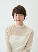 大人可愛い20代30代40代前下がりショートボブ丸みショー ト◎