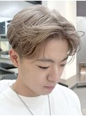 メンズカット/メンズブリーチ/ ミルクティーグレージュ