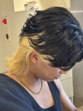 ボンドストーリールミエール(Bond Story lumiere) ブリーチダブルカラーインナーカラー眉毛フェザーパーマ