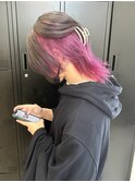 インナーピンクウルフヘア