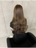 ブリーチなしダブルカラー　ミルクティーベージュ