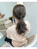 暗めカラー/ブリーチなしカラー/ヘアアレンジ/福岡/天神/20代