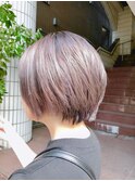 お客様style～シルバーピンク×ショート by西山