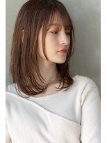 オースティン 門前仲町(AUSTIN)&nbsp;大人かわいい前髪セシルカットココアブラウンフリンジウェーブ