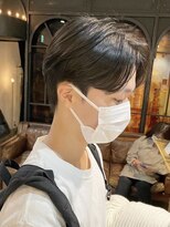 韓国メンズセンターパートカルマパーマダウンパーマ