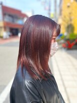 テトテ 門戸厄神店(tetote)&nbsp;【tetote 村山のサロンスタイル】＃透明感カラー＃レッド