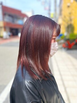 テトテ 門戸厄神店(tetote) 【tetote 村山のサロンスタイル】#透明感カラー#レッド