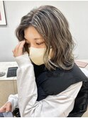 ウェーブ ボブ☆アッシュベージュハイライト