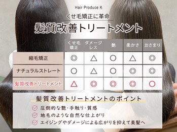 髪質改善＆トリートメント Hair Produce K【ヘアープロデュース ケー】