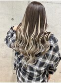 プルエクステでバレイヤージュ風スタイル♪