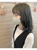 デジタルパーマ×ネイビーグレージュ