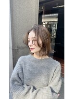 オアシス 表参道(OASIS) 透け感顔まわり似合わせ韓国くびれレイヤー切りっぱなしボブ