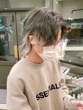 ヘアーアイスカルテット(HAIR ICI QUARTET) 韓国マッシュセンターパートダウンパーマニュアンスパーマウルフ