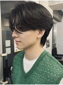 センターパートカルマヘアニュアンスパーマ韓国シャドウパーマ